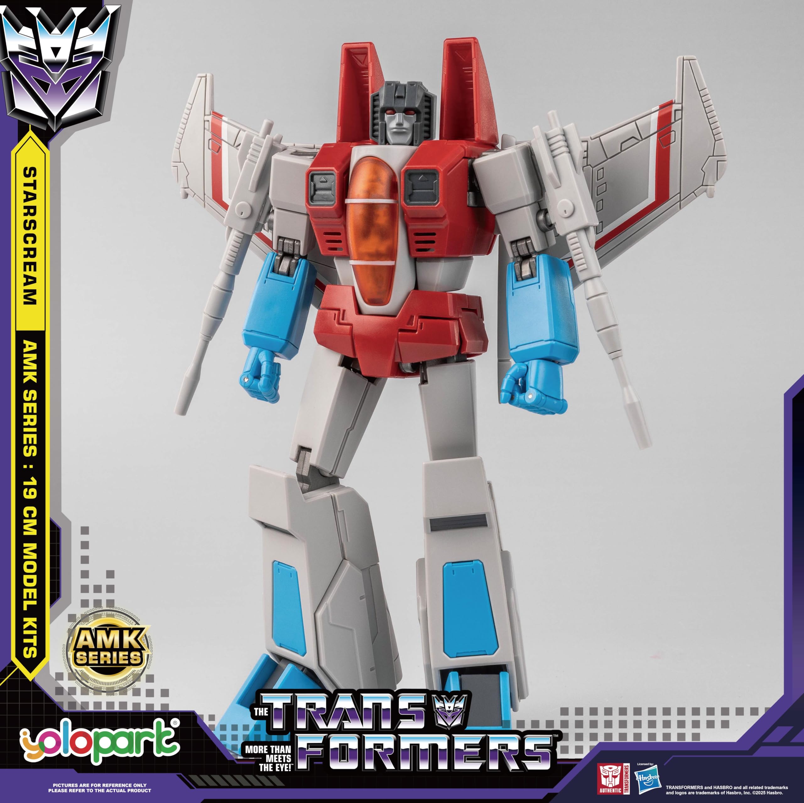 YOLOPARK Starscream close-up showing textured paint and detail.
