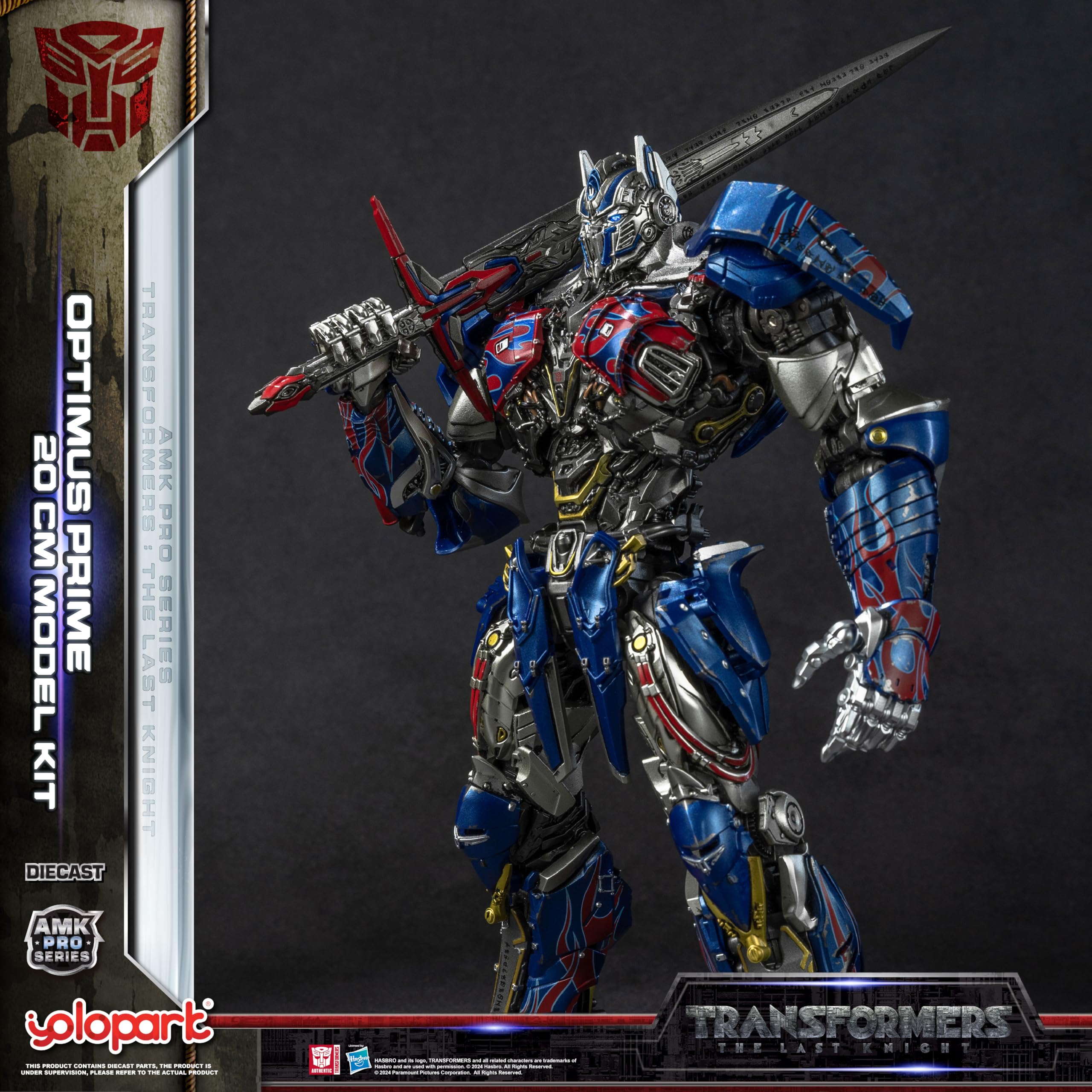 YOLOPARK MV5 Optimus Prime figure posing options enhance collection display.