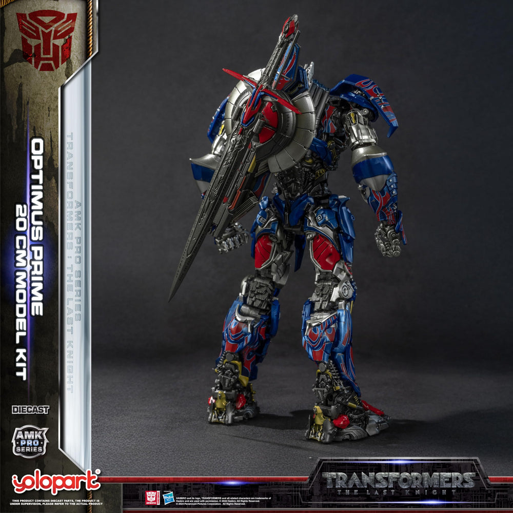 YOLOPARK Optimus Prime base and stand with metal snake support stabilizes dynamic displays.