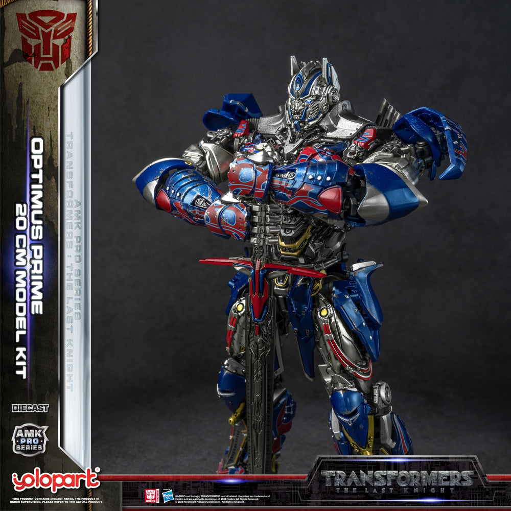 YOLOPARK Optimus Prime face LED eyes highlight authentic movie-inspired expression.