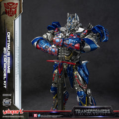 YOLOPARK Optimus Prime face LED eyes highlight authentic movie-inspired expression.