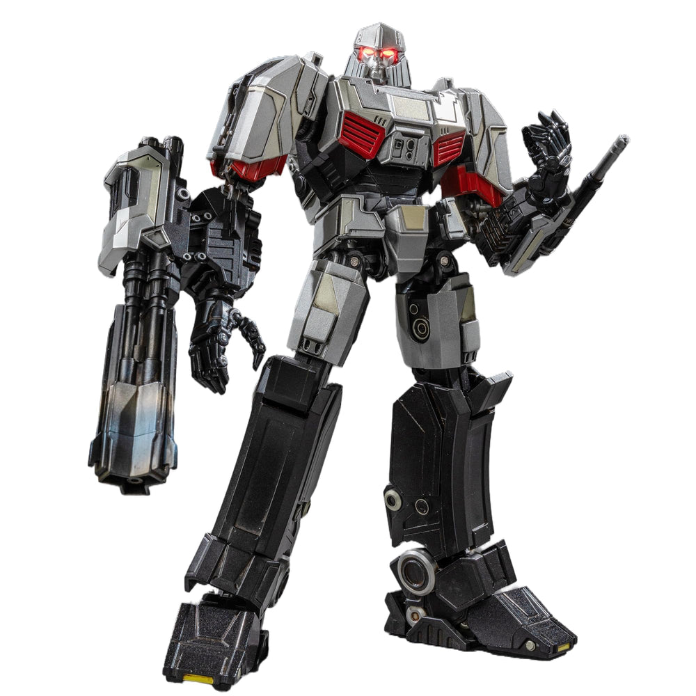 YOLOPARK Transformers One Megatron front view shows detailed premium build for display