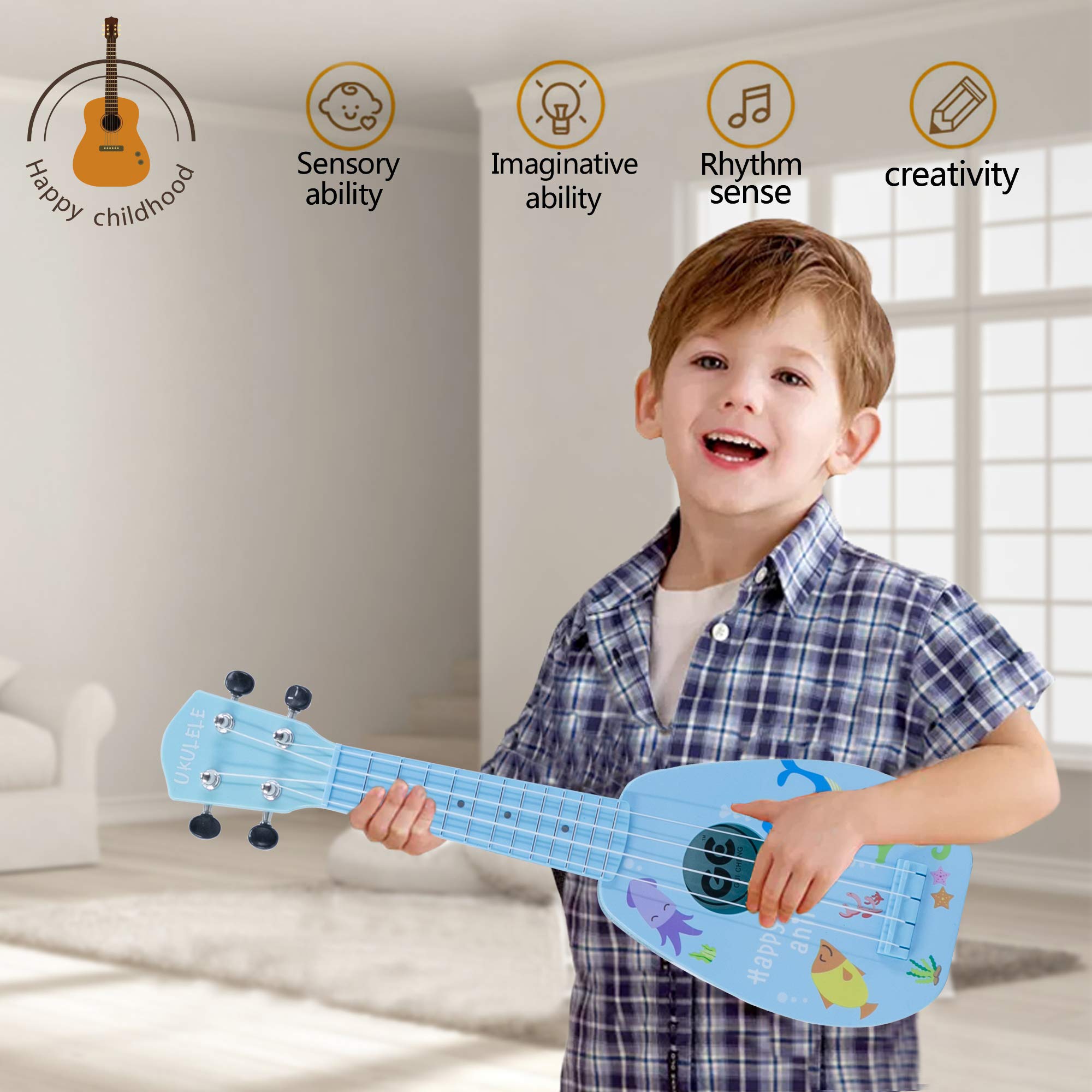 YOLOPARK included ukulele strap showcases convenient 3-in-1 setup.