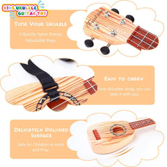 YOLOPLUS+ ukulele tutorial included to help kids learn basic chords