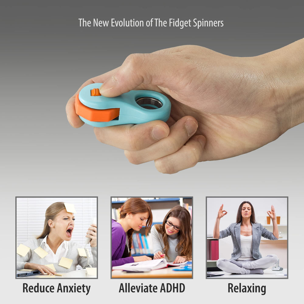 Yolscue fidget spinner blue in pocket supports quiet, portable concentration.