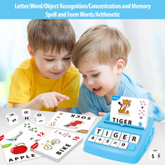 Yolscue letter cubes and number blocks promoting early math and word skills.
