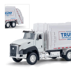 Yolscue Trump garbage truck 1:50 scale diecast with pull-back action for play