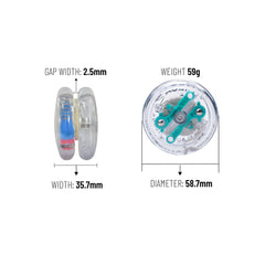 Yomega Brain centrifugal clutch closeup demonstrating auto return mechanism
