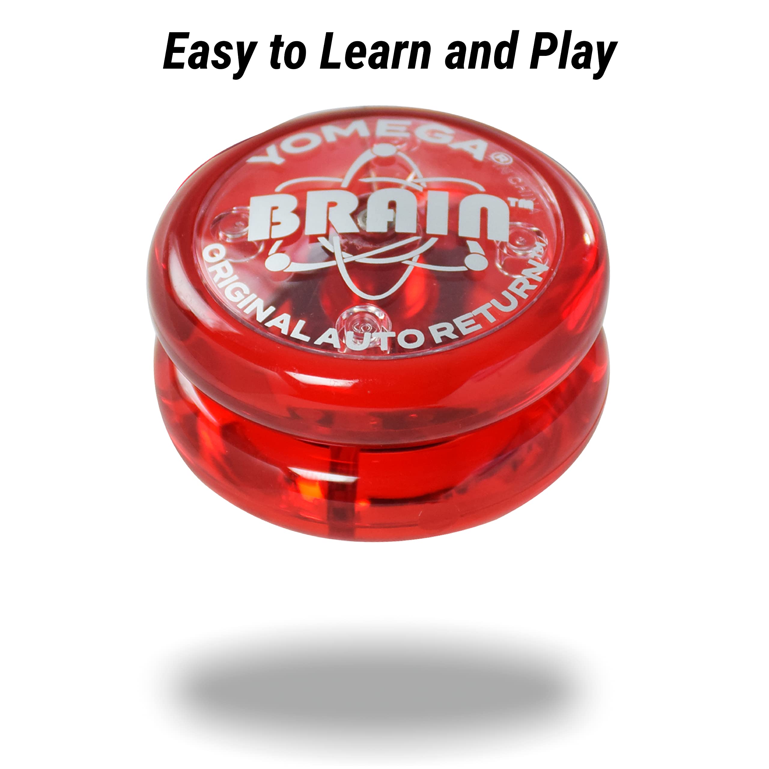 Yomega Brain red auto-return motion highlighting smooth spins
