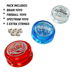 Yomega Fireball pro-yo-yo in action, ideal for intermediate to advanced tricks.