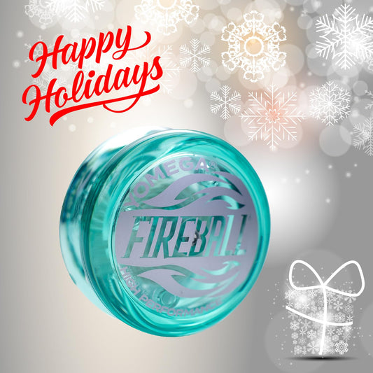 Close-up of the transaxle system enabling long, stable spins on the Fireball Teal YoYo.
