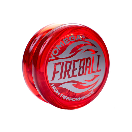 Yomega Fireball yo-yo red front view showing bold spins for striking tricks.