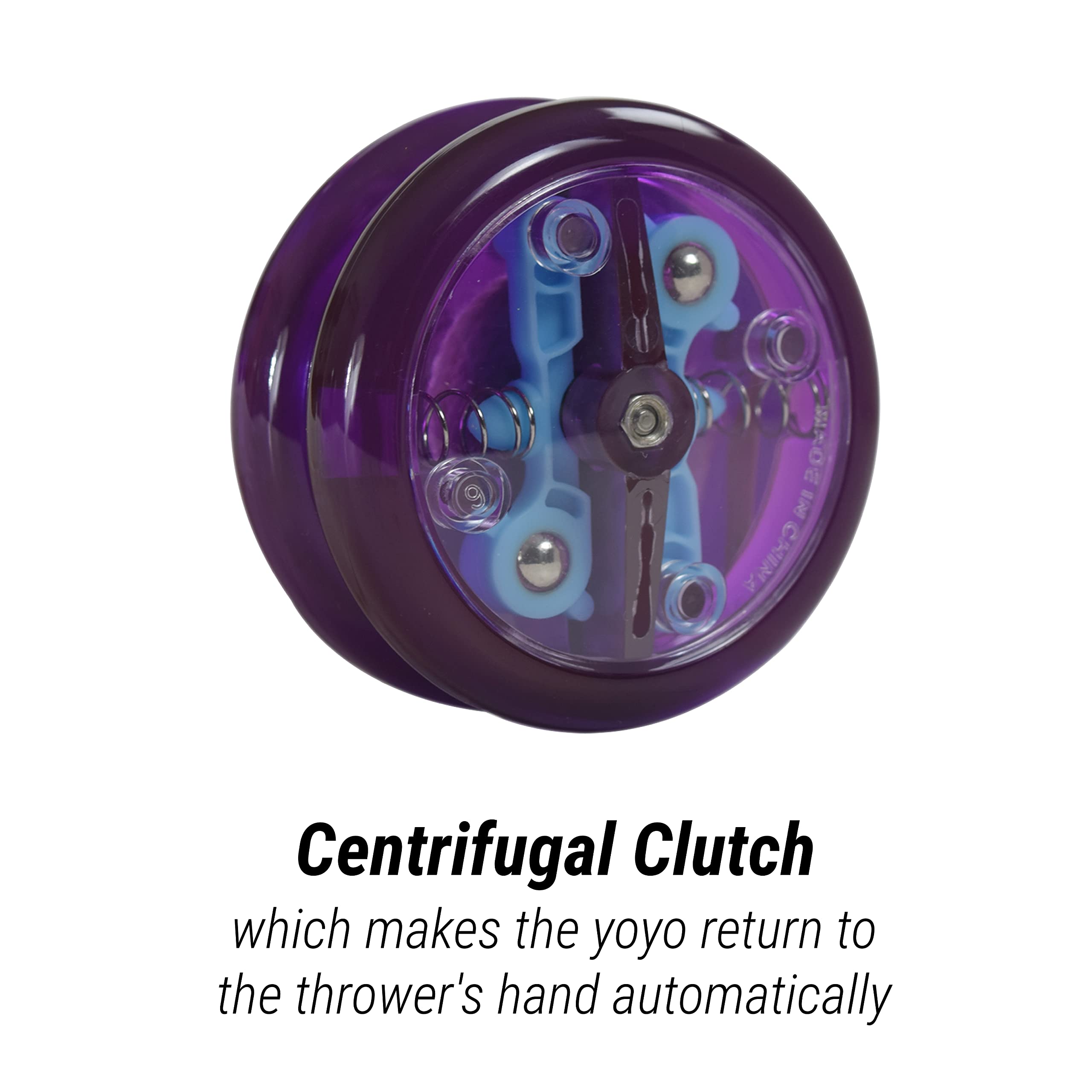 Yomega The Original Brain spin action highlights long, smooth spins for practice.