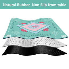 YOMEYOT Mahjong mat non-slip green surface keeps tiles in place