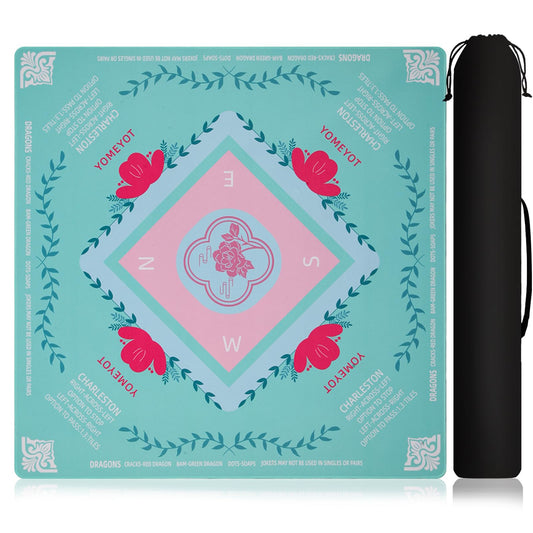 YOMEYOT Mahjong mat table noise dampening green enhances quiet gameplay