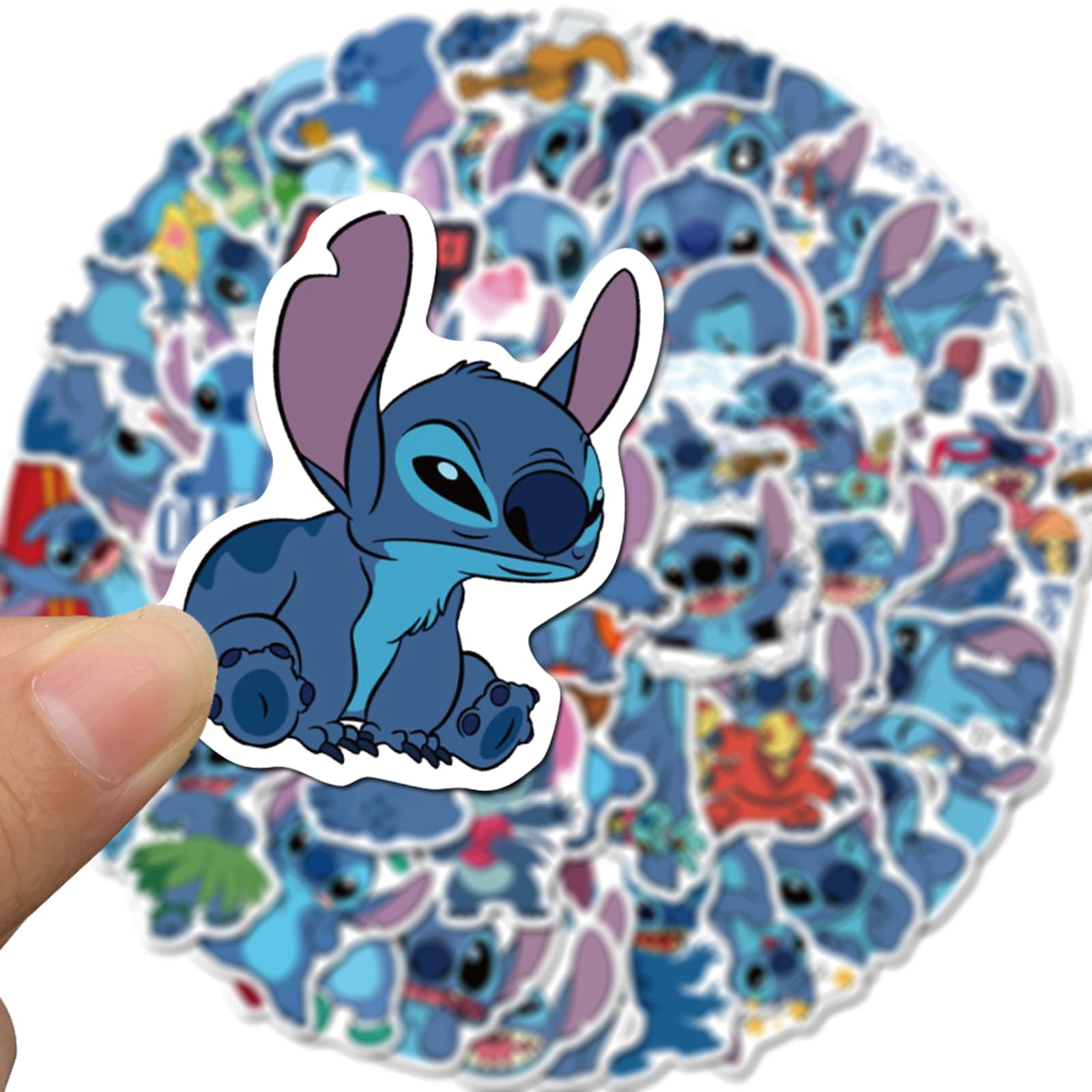 YONGAI 50pcs sticker set with varied designs for journaling and gear.