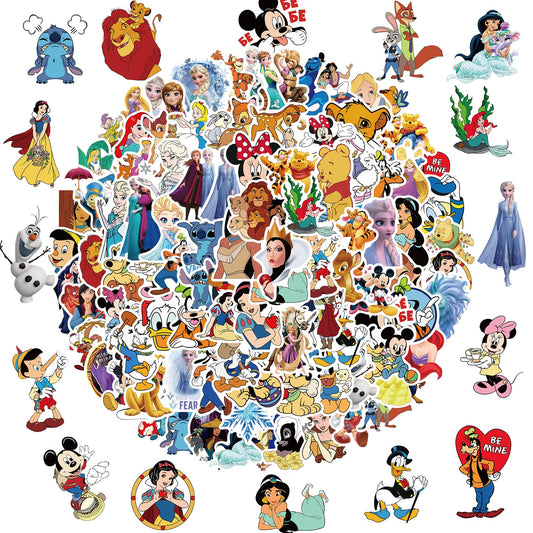 YONGAI Disney princess water bottle stickers; durable, splash-proof decor for bottles.