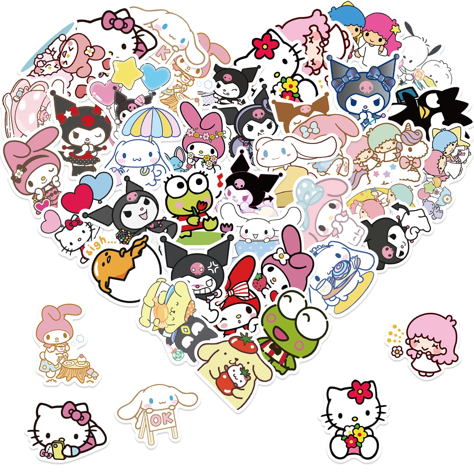 YONGAI Hello Kitty sticker set for laptop personalization and safe, waterproof décor.