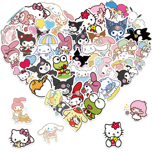 YONGAI Hello Kitty sticker set for laptop personalization and safe, waterproof décor.