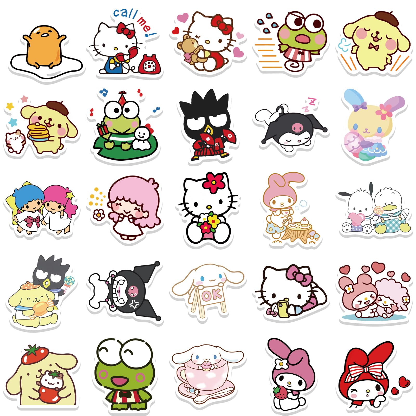 YONGAI kawaii graffiti stickers collection for creative room decor.