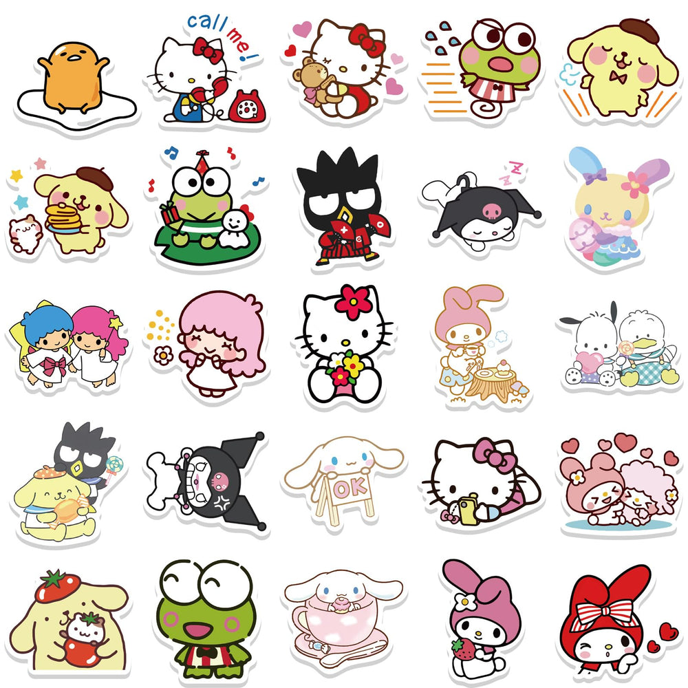 YONGAI kawaii graffiti stickers collection for creative room decor.