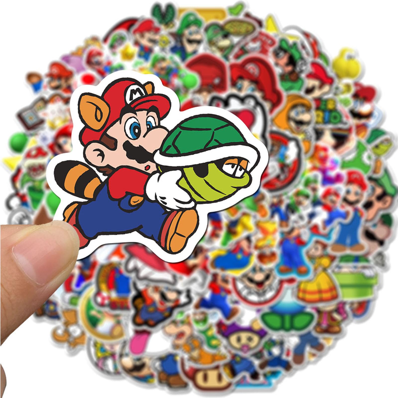 YONGAI Mario sticker on a phone case blends fun design with waterproof vinyl