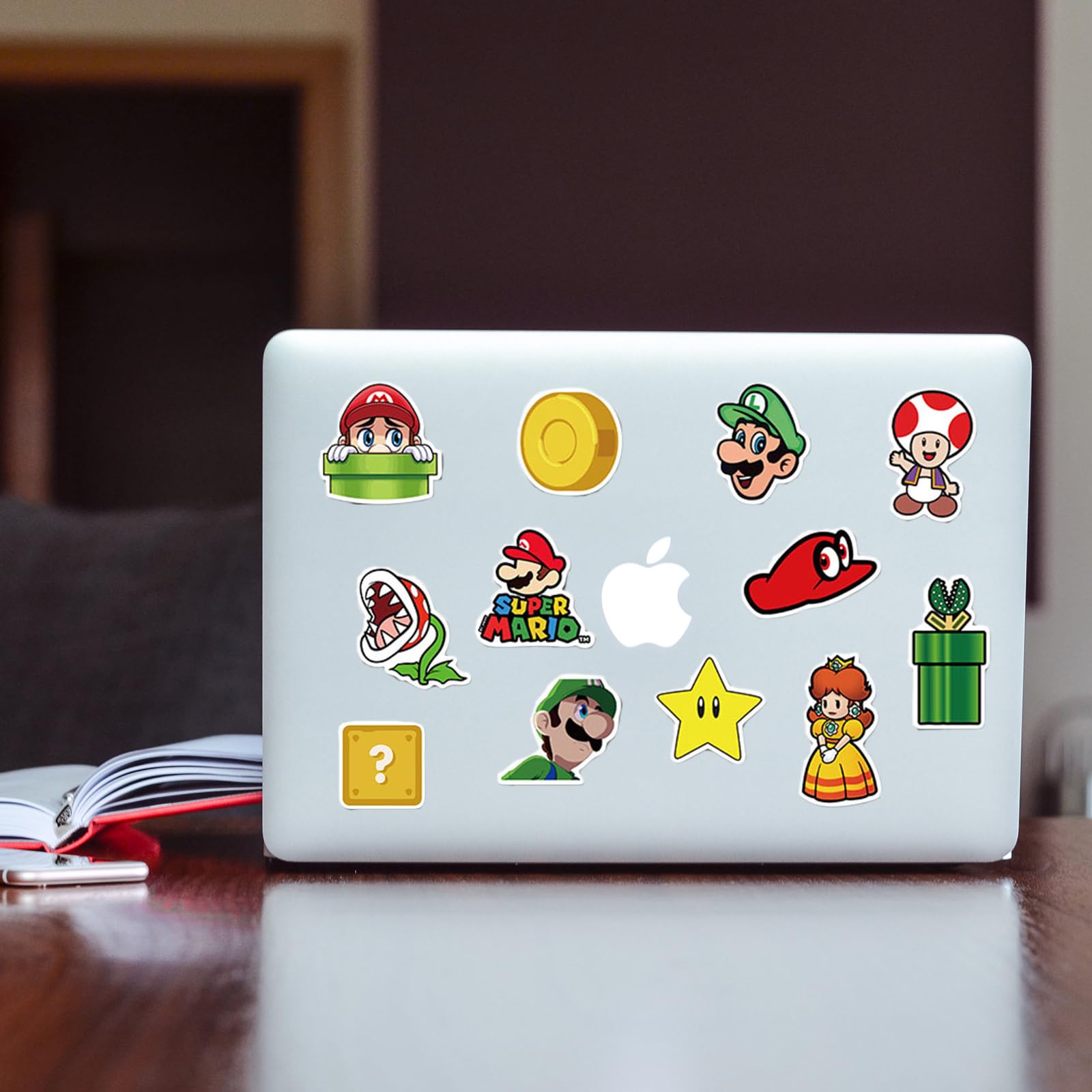 YONGAI Mario sticker on a skateboard enhances style for outdoor use