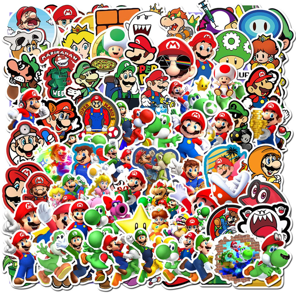 YONGAI Mario sticker on a water bottle adds playful personality and water resistance