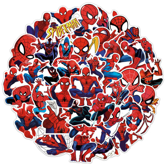 YONGAI Spiderman sticker pack 50pcs for kids with durable, vibrant designs