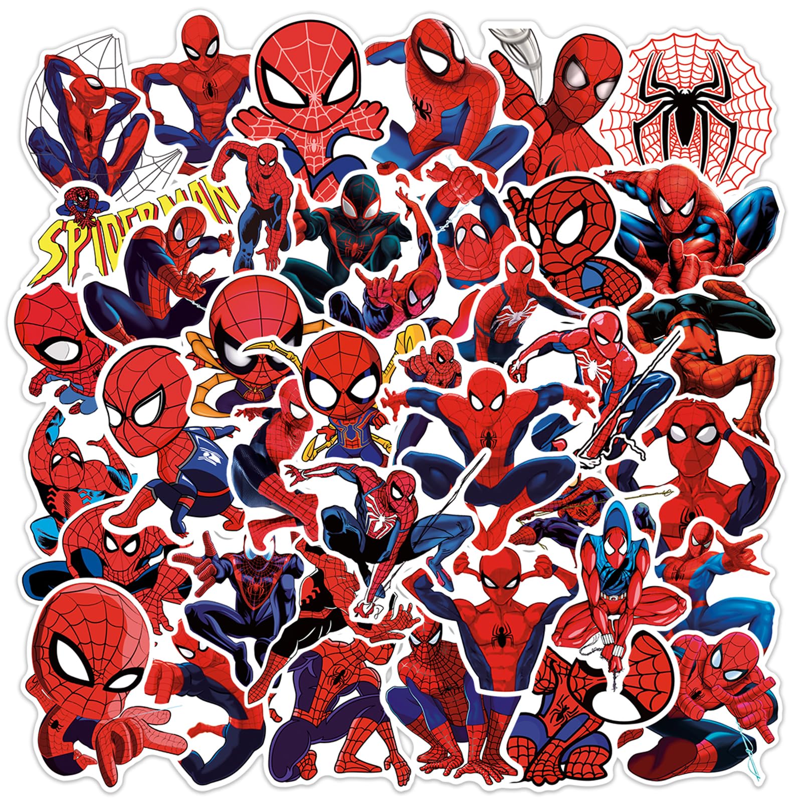 YONGAI Spiderman stickers are waterproof for bottles and gear