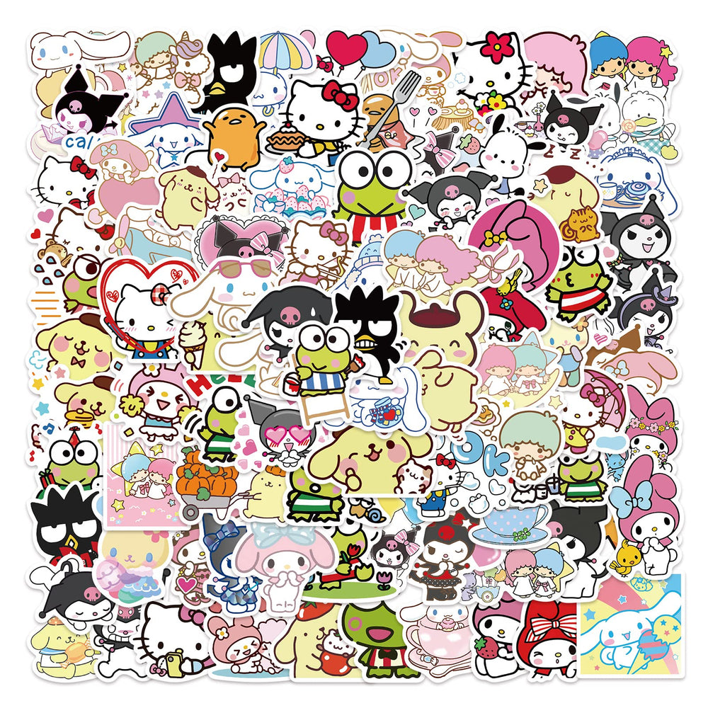 YONGAI Water bottle sticker set for kids with durable vinyl and UV protection.