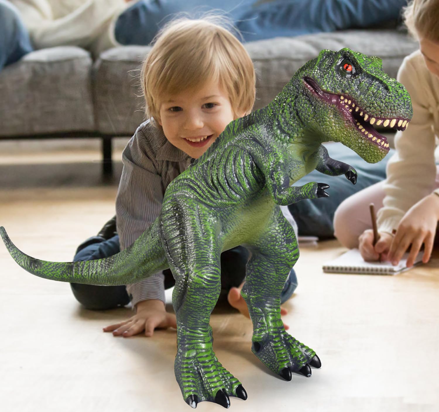 YONGJULE 28-inch T-Rex texture close-up highlighting realistic skin detail.