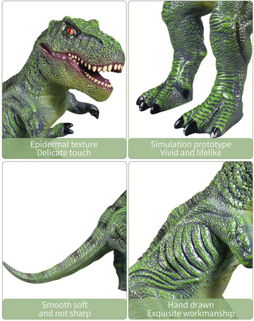 YONGJULE 28-inch T-Rex side view showing kid-friendly dinosaur design.