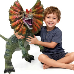 YONGJULE Dilophosaurus 29-inch toy with realistic texture for immersive dinosaur play.