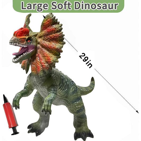 YONGJULE inflatable dinosaur stands upright for dynamic play and room decor.