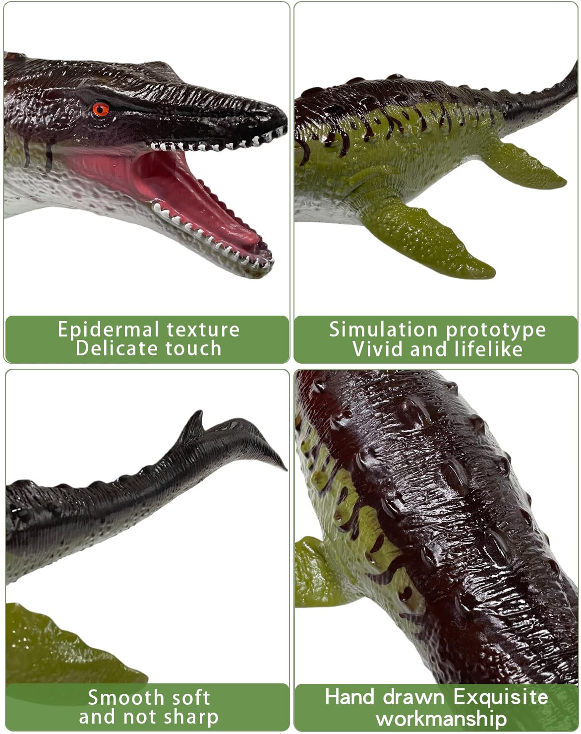 YONGJULE realistic-detailed mosasaurus close-up to spark curiosity