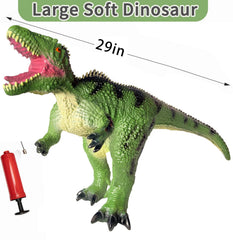 Inflatable YONGJULE dinosaur stands tall after inflation and deflates for storage