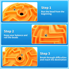 YongnKids maze ball fits in hand for portable focus on the go.