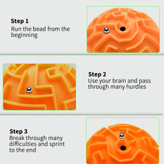 YongnKids Amaze 3D Maze Ball clear shell closeup shows durable ABS exterior