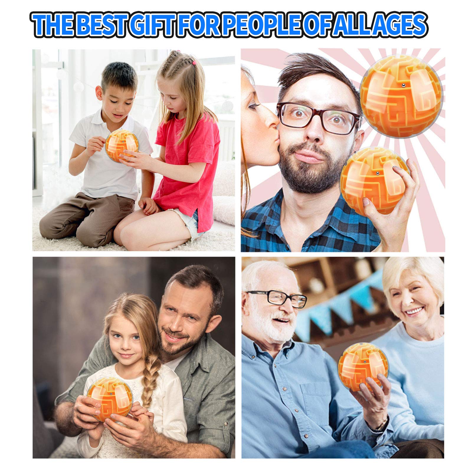 YongnKids Amaze 3D Maze Ball hands-for-scale demonstrates comfortable grip