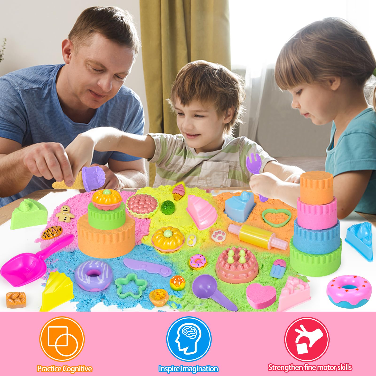 YongnKids cake molds and tools help kids craft edible-looking pretend treats.