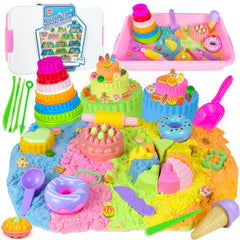 YongnKids Ice Cream Sensory Bin features colorful sands for imaginative dessert play.