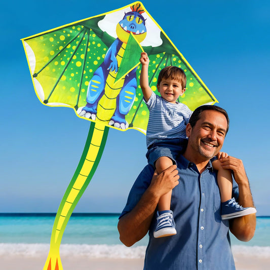 YongnKids large dinosaur kite, quick assembly for family outdoor fun
