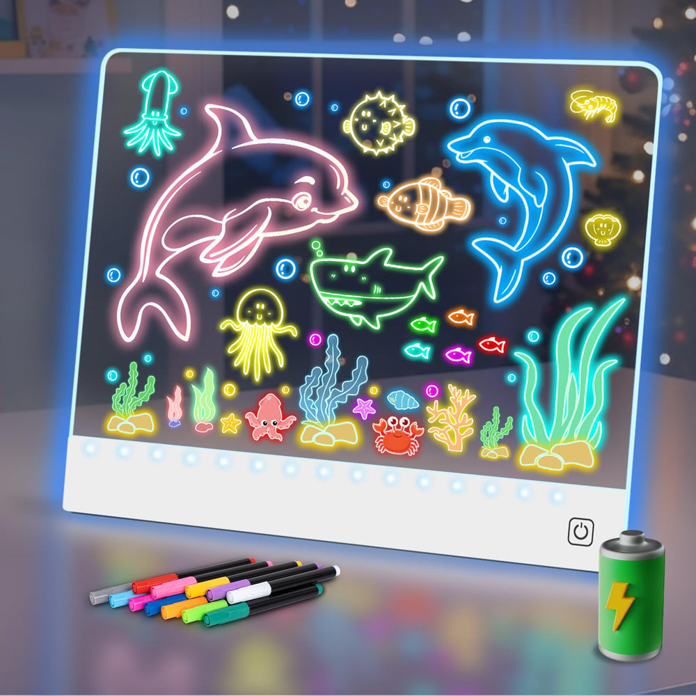YONHAN 16-inch LED drawing board front view showing a large clean surface for doodling
