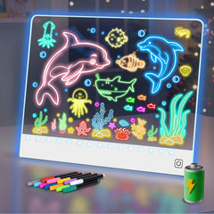 YONHAN 16-inch LED drawing board front view showing a large clean surface for doodling