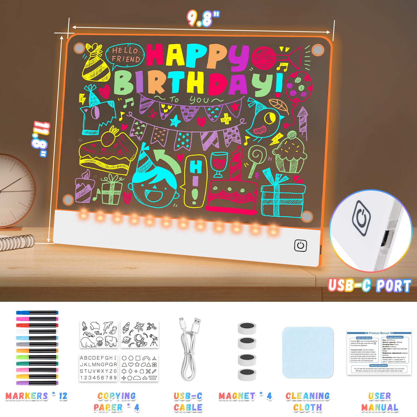YONHAN Lumi Board invisible stand provides stable support during drawing