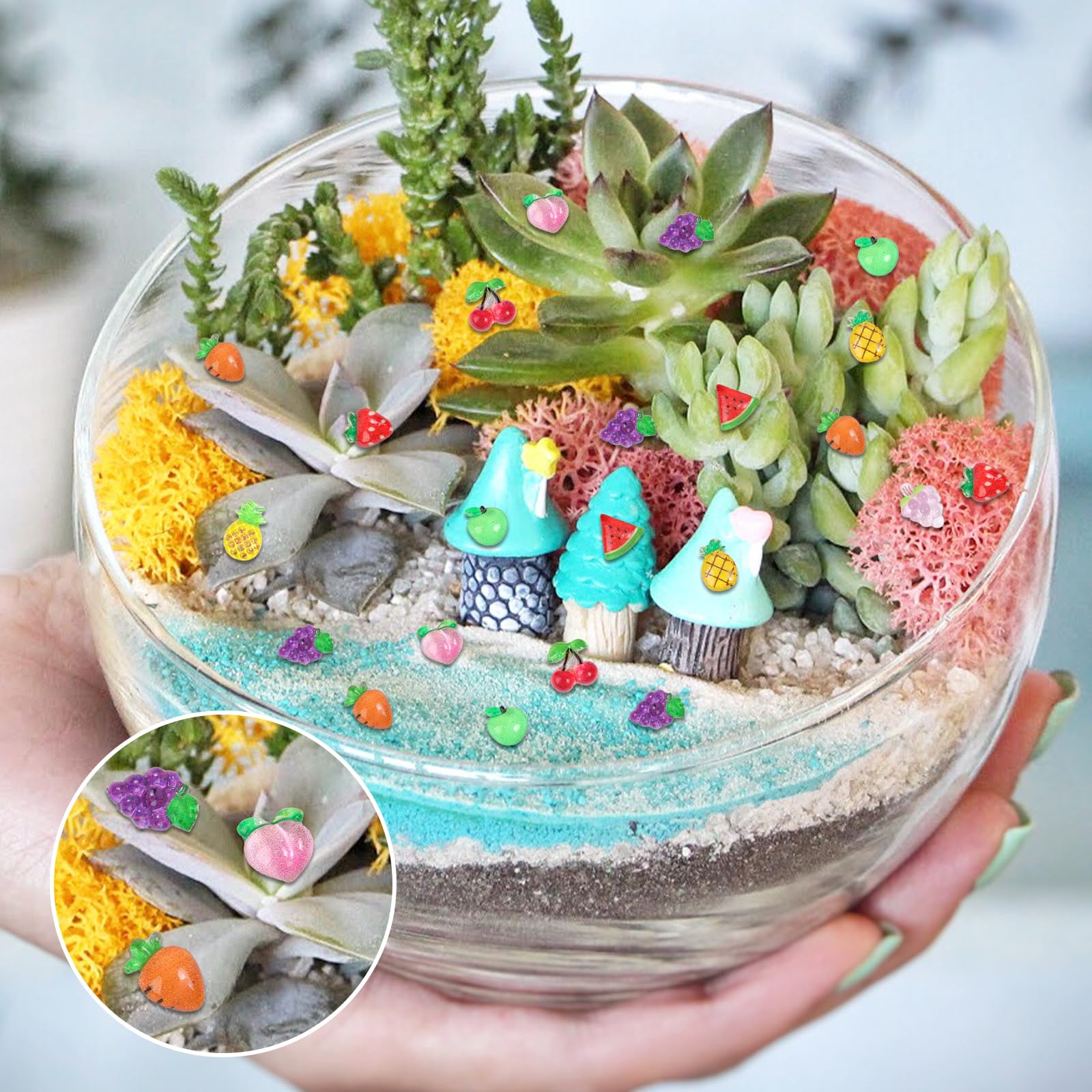 Yonseng compact miniature fruits for micro landscapes and dollhouses
