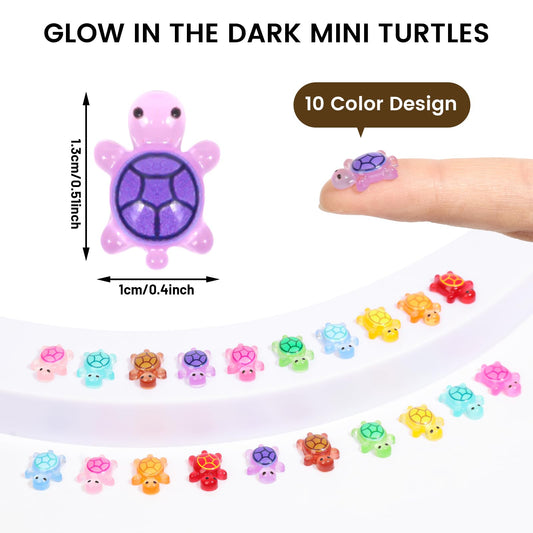 Yonseng mini resin turtle glows after daylight, ideal for dollhouse decor.