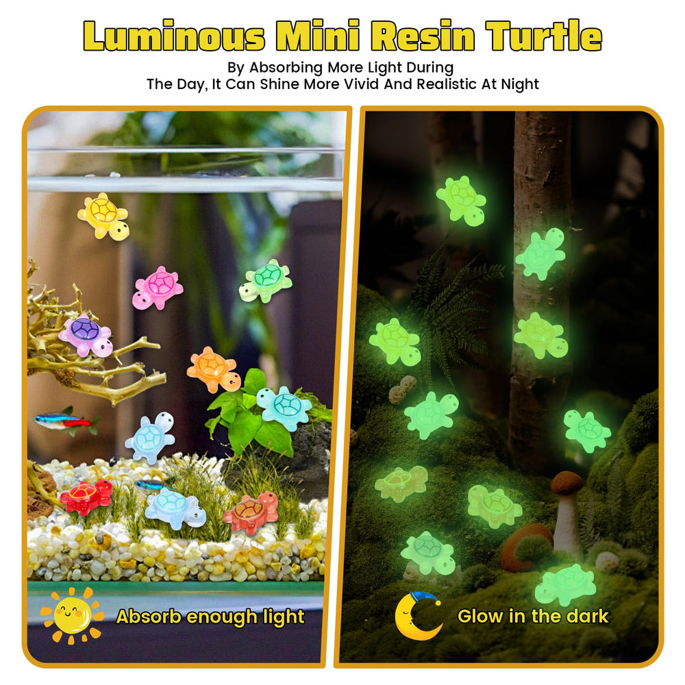 Yonseng glow turtle used as nail art accents and small crafts.