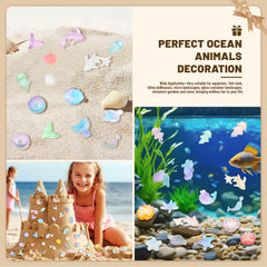 Yonseng translucent resin sea creatures glow softly at night.